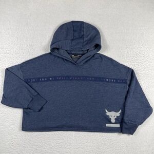 Under Armour Womens Sweatshirt Medium Loose Cropped Project Rock BSR Gym Workout